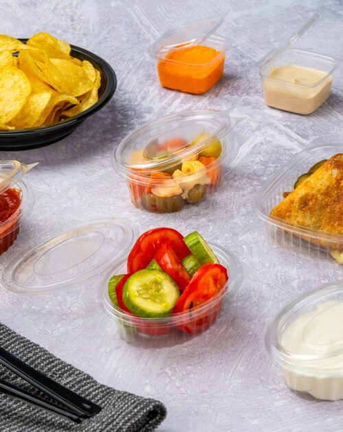 Square Sauce Containers